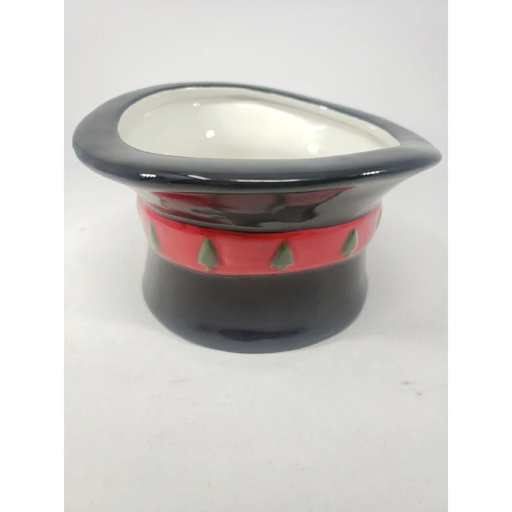 Harry and David Top Hat Candy Dish Bowl 2007 Trinket Christmas Frosty Snowman